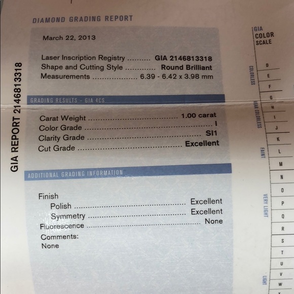 1.00 Carat Diamond Engagement Ring - Picture 3 of 3